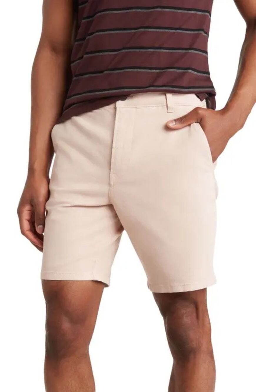 Hudson Men's Pink Slim Straight Chino Shorts 42 NWT Twill Summer Golf Preppy 8"
